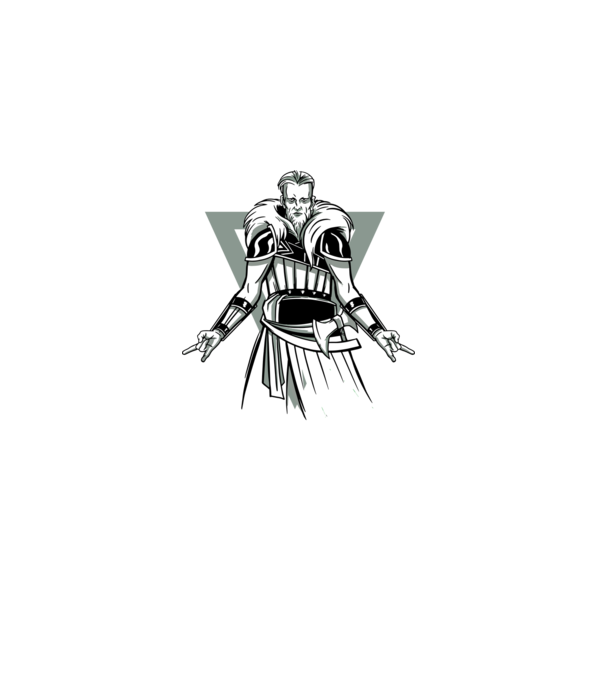 Războinic Viking model negru pe tricou