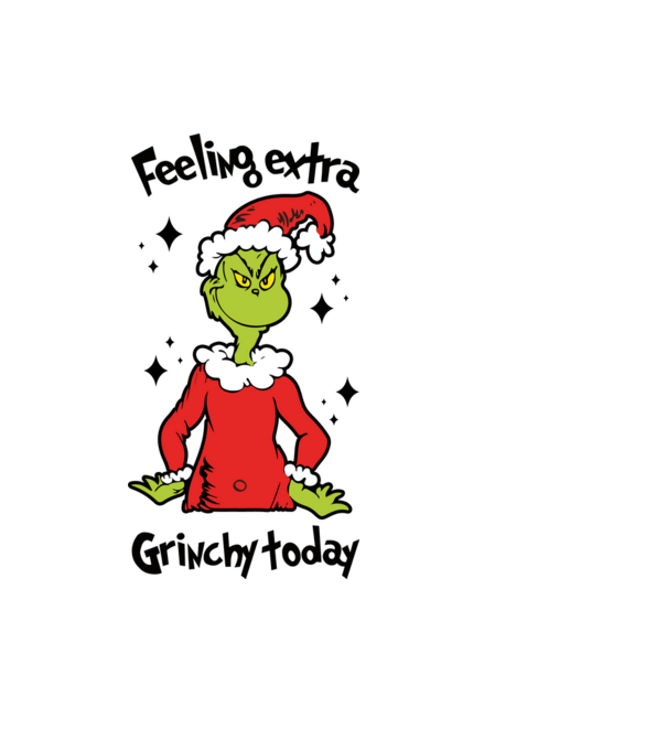 Feeling extra Grinchy today model albastru deschis pe tricou