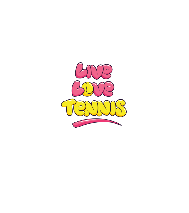Live Love Tennis model turcoaz pe tricou