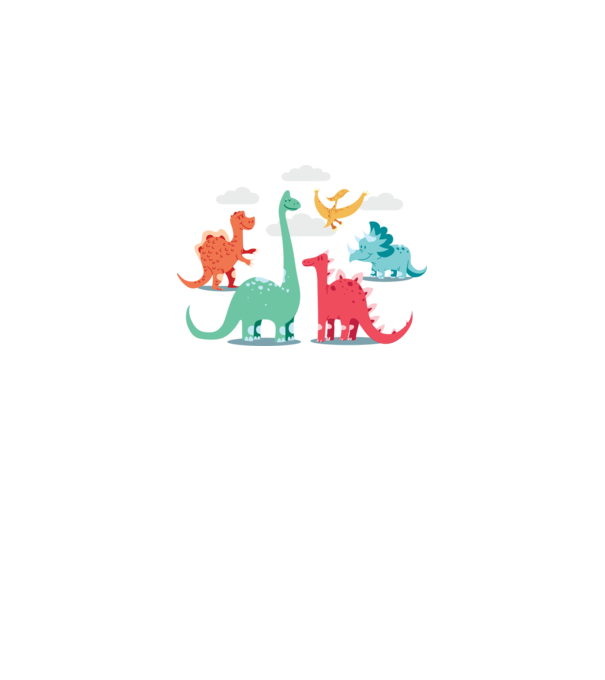 Dinozauri model gri închis pe tricou