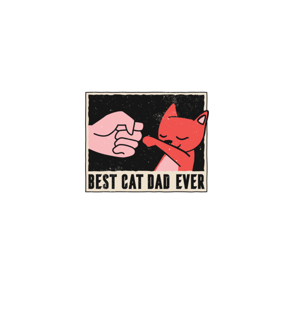Best Cat Dad Ever - Cel mai bun stăpân de pisică model albastru deschis pe tricou
