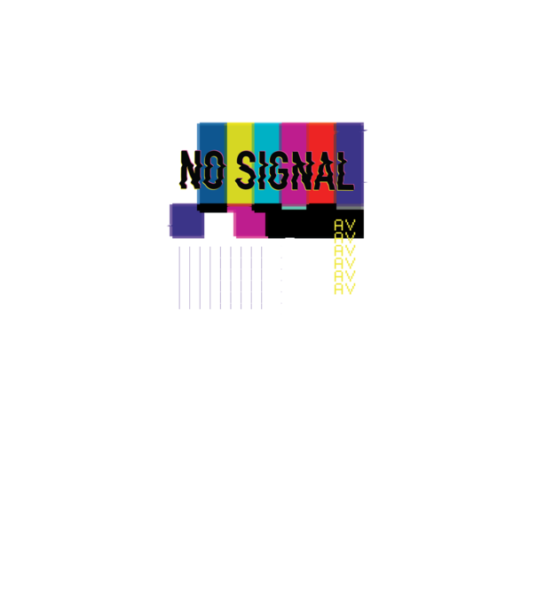 No Signal TV Eroare de transmisie model negru pe tricou