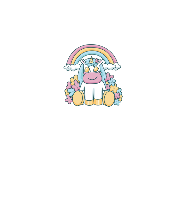 Unicorn drăguț model alb pe tricou