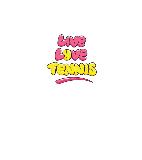Live Love Tennis model roz pe tricou