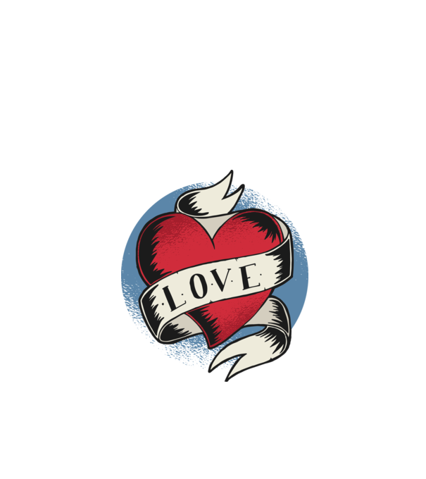 'Love Tatuaj pentru Valentine''s Day' model negru pe tricou