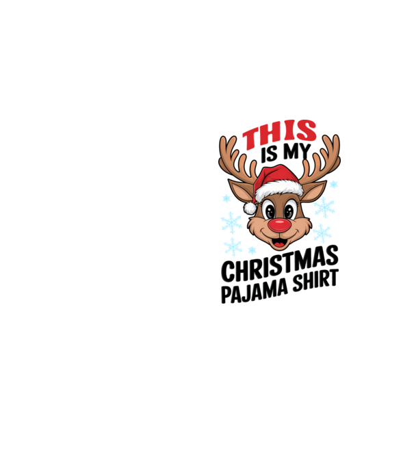 Christmas Pajama Reindeer Alb model galben neon pe tricou