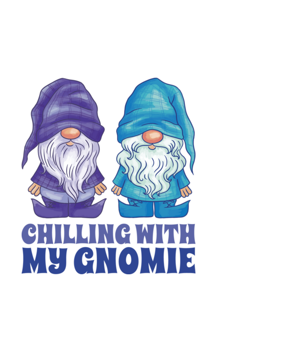 Chilling with my Gnomie model negru pe tricou