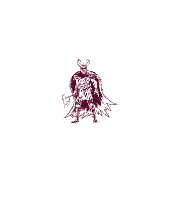 Războinic Odin Viking model alb pe tricou