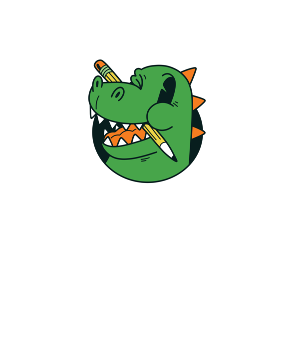 Elev Dinozaur drăguț model alb pe tricou
