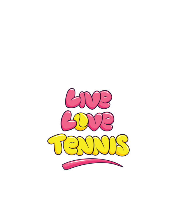 Live Love Tennis model nisipiu pe tricou