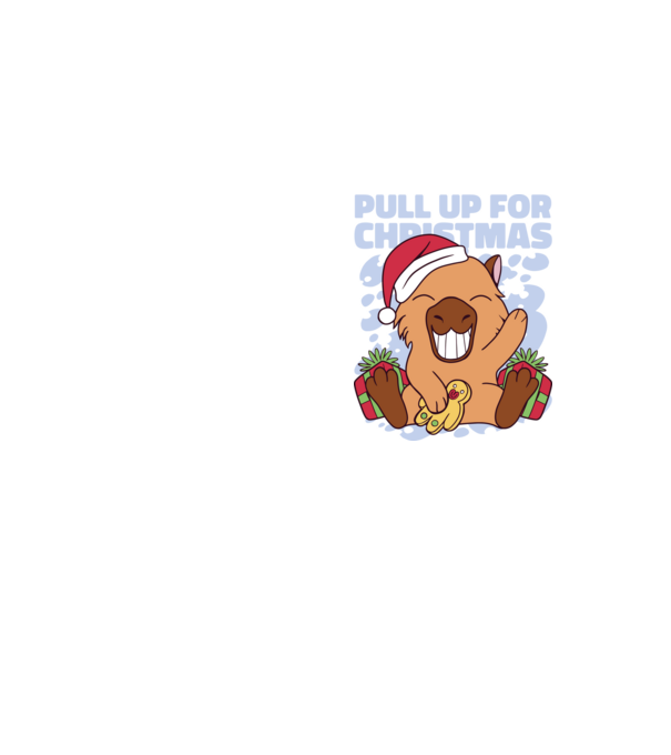 Pull up for christmas Capybara model galben neon pe tricou