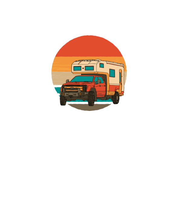 Campervan Retro model negru pe tricou