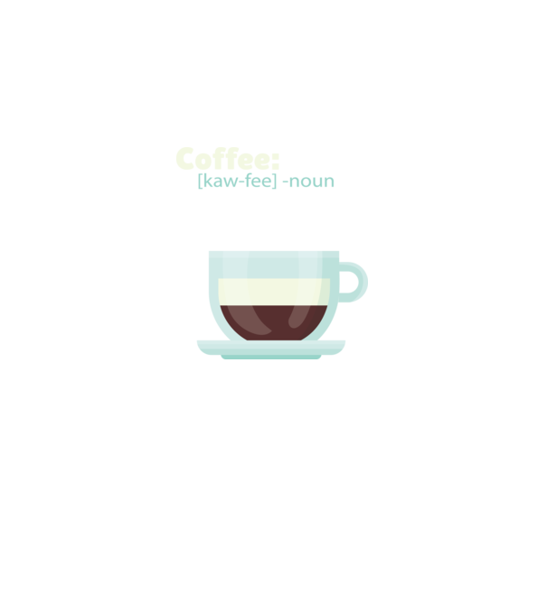 Definiție cafea model negru pe tricou