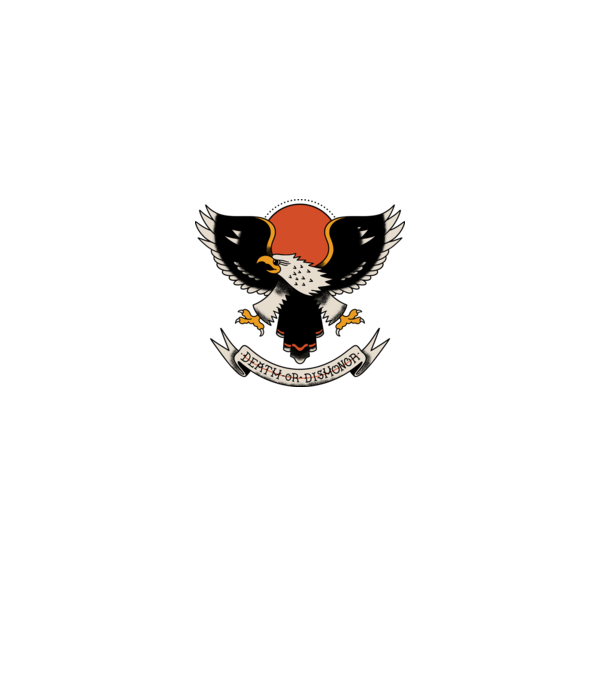 Eagle Tatuaj model gri pe tricou