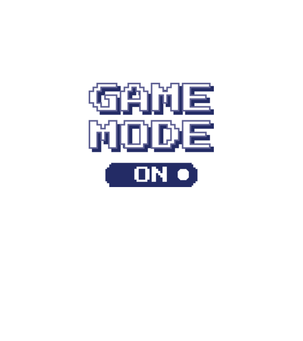 Game mode on Gamer pixel model alb pe tricou
