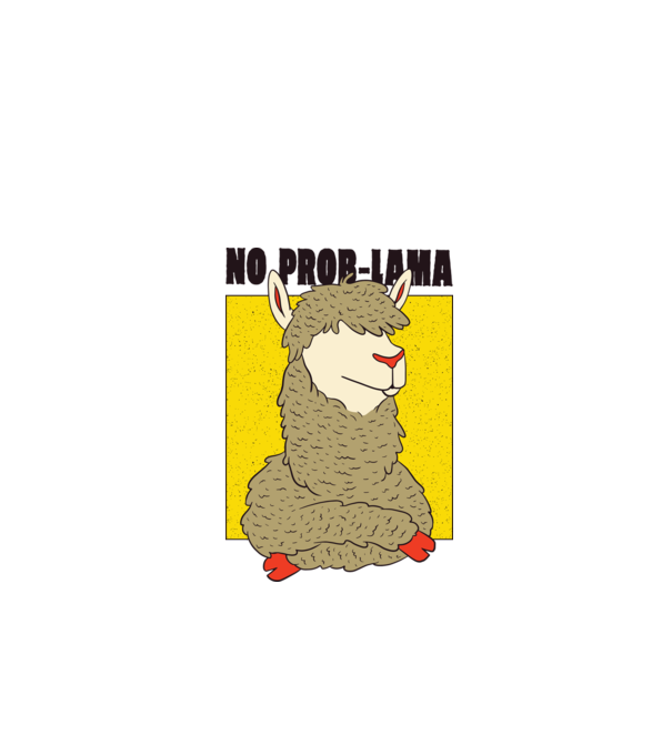 No Prob LLama - Lama model verde de măr pe tricou