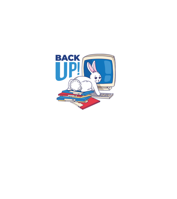 Back up bunny model roz deschis pe tricou