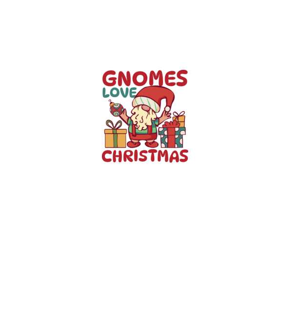 Gnomes LOVE Christmas model gri pe tricou
