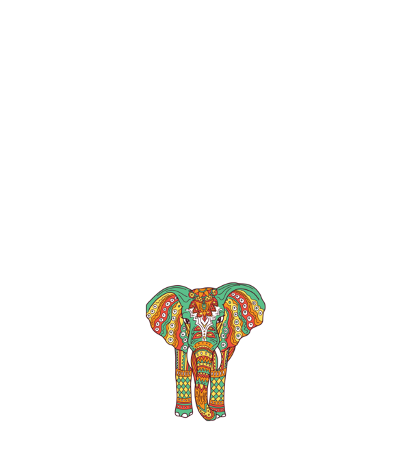 Mandala Elefant model roz deschis pe tricou