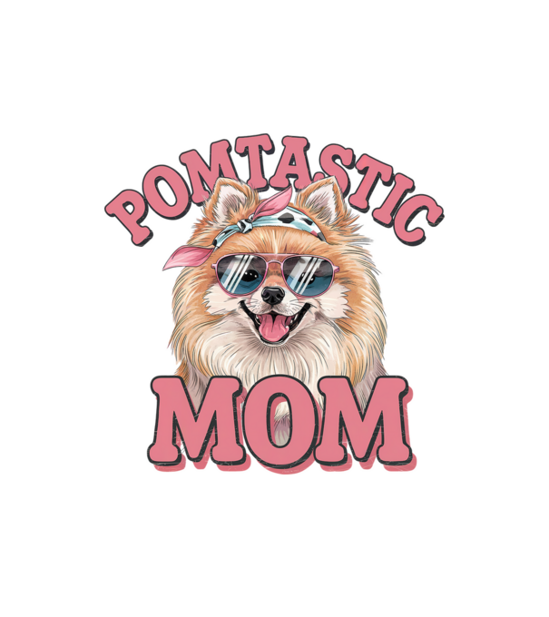 Pomtastic Mom model alb pe tricou
