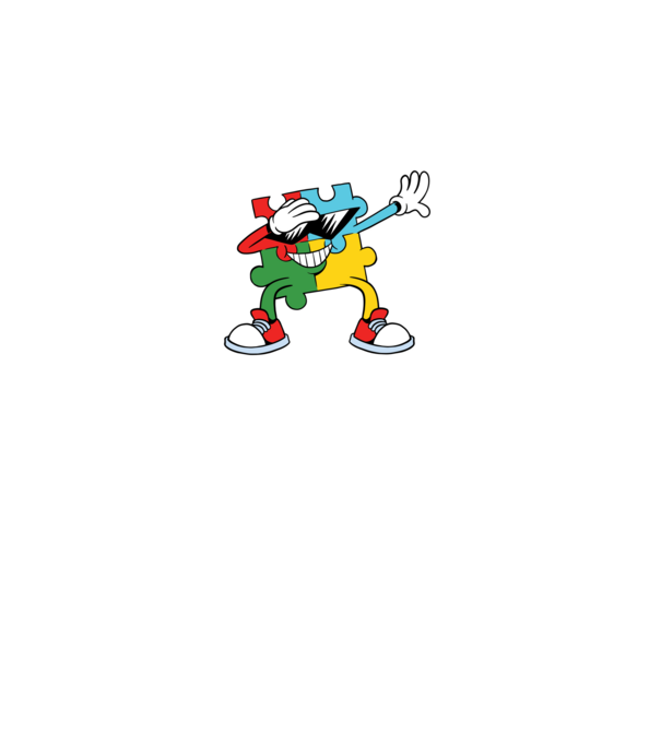 Autist DAB Puzzle model negru pe tricou