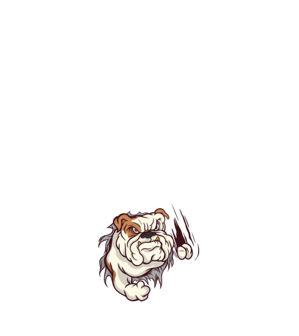 Bulldog model negru pe tricou