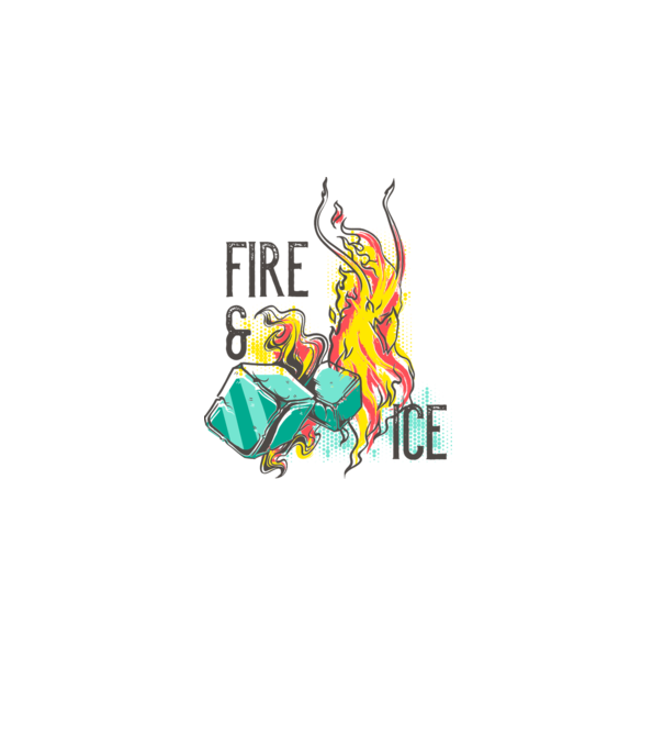 Fire and Ice model gri pe tricou