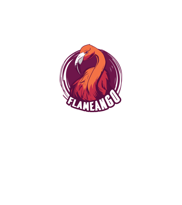 Flamingo model alb pe tricou
