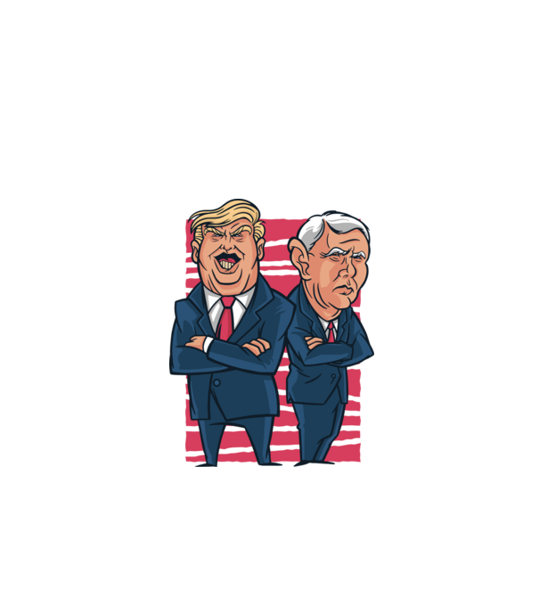 Trump Pence USA model alb pe tricou