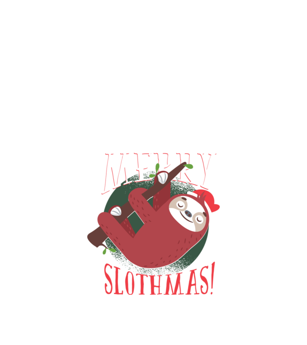Merry Slothmas Crăciun cu Leneș model negru pe tricou