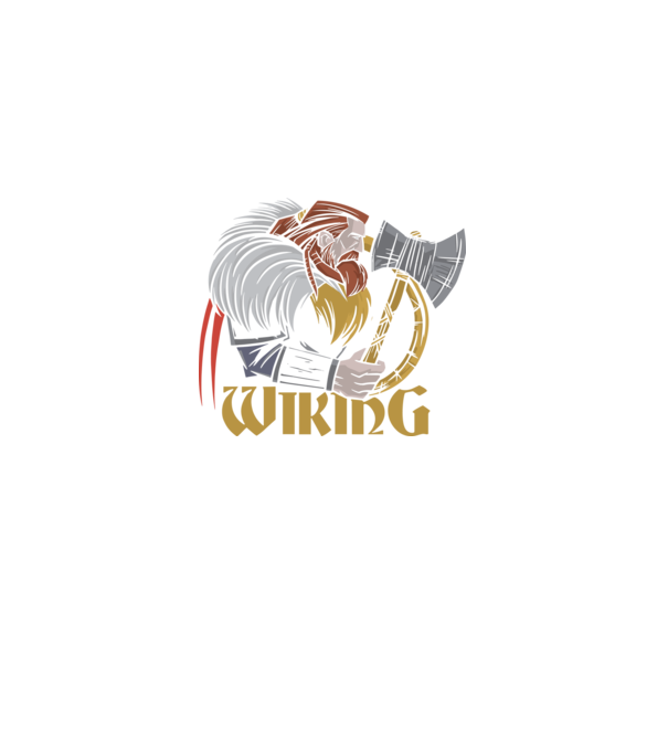 Viking model negru pe tricou