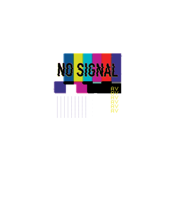 No Signal TV Eroare de transmisie model negru pe tricou