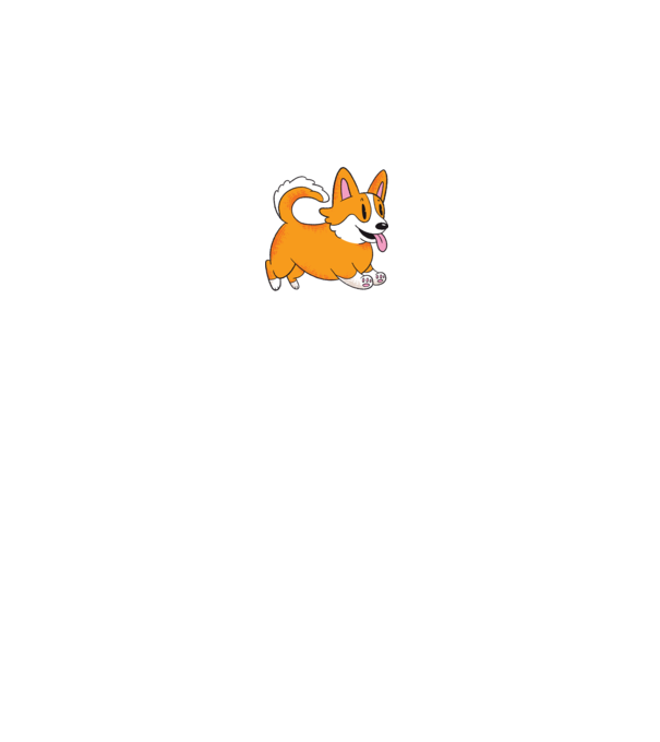 Tată de Corgi model negru pe tricou