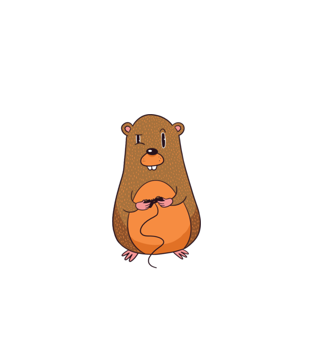 Hamster Gamer model verde de măr pe tricou