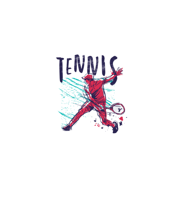 Tennis model alb pe tricou