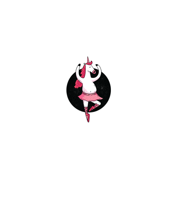Unicorn Balet model roz deschis pe tricou