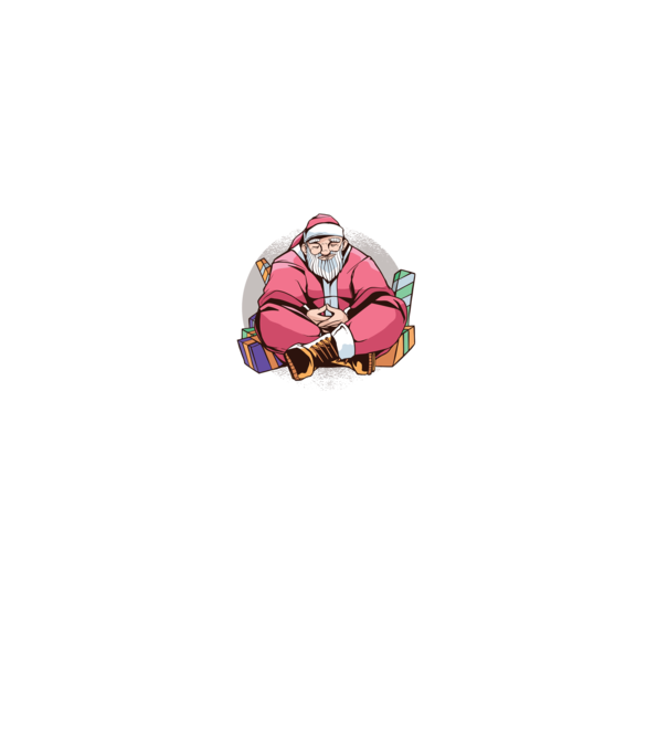 Santa Meditație model albastru închis pe tricou