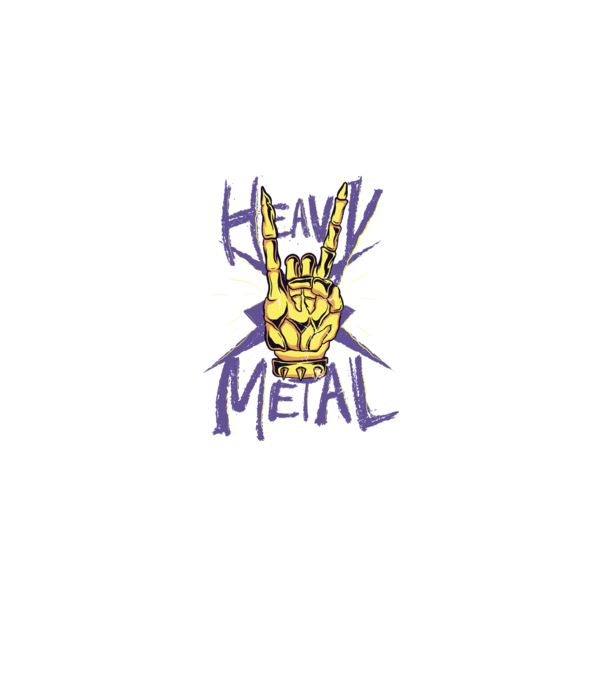 Heavy Metal model negru pe tricou