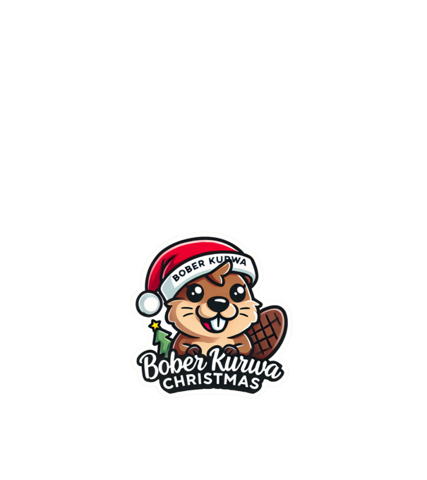 Bober Kurwa Christmas 1 model alb pe tricou