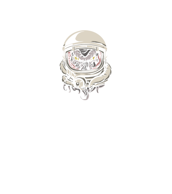 Cthulhu Astronaut model negru pe tricou