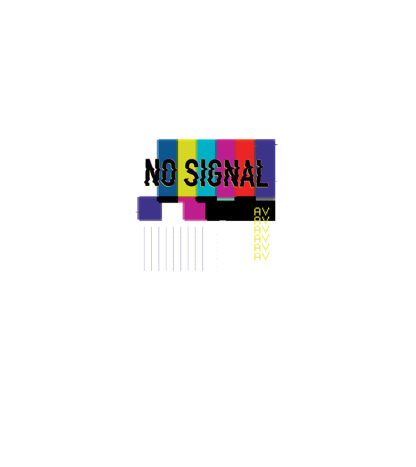 No Signal TV Eroare de transmisie model negru pe tricou