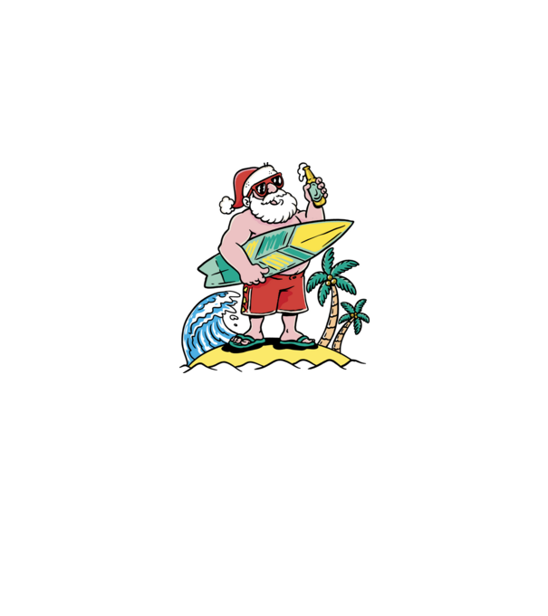 Santa Claus Summer model alb/roșu pe tricou
