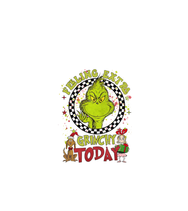 Feeling extra Grinchy today - Grinch model alb pe tricou