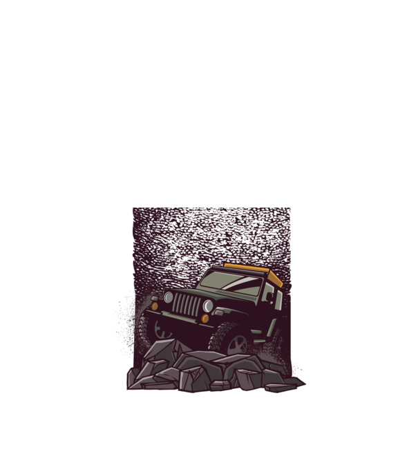 Jeep Offroad model alb pe tricou