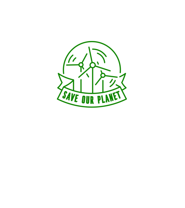 Save Our Planet - Ziua Pământului model alb pe tricou