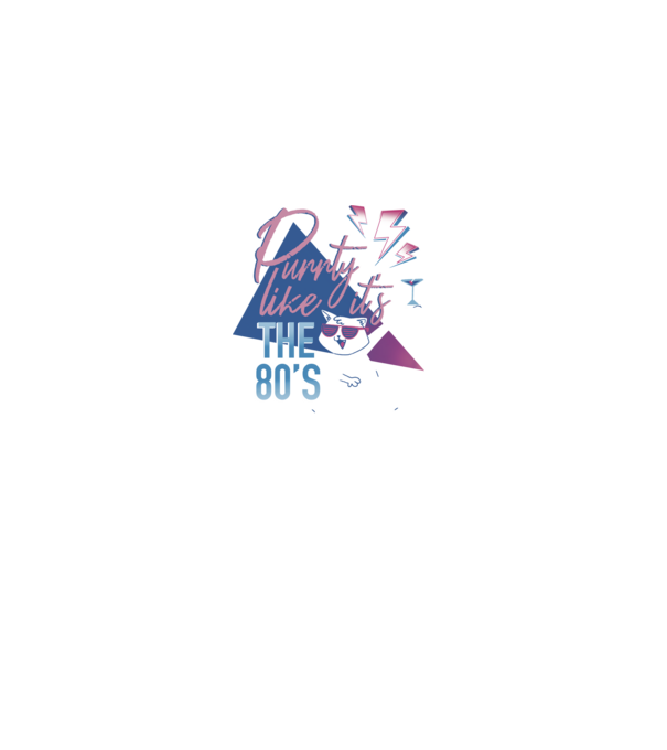 'Purrty Like it''s the 80''s' model gri pe tricou
