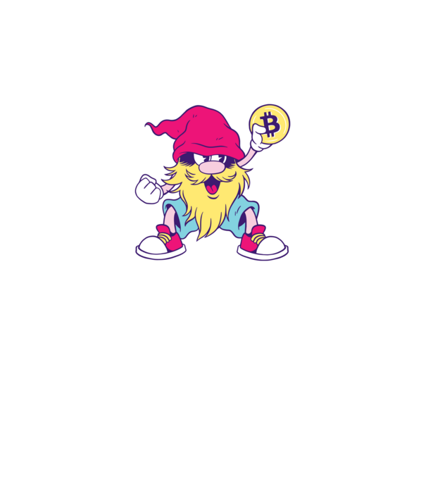Pitic Bitcoin model gri închis pe tricou
