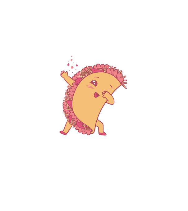 Kawaii Taco DAB model mov pe tricou