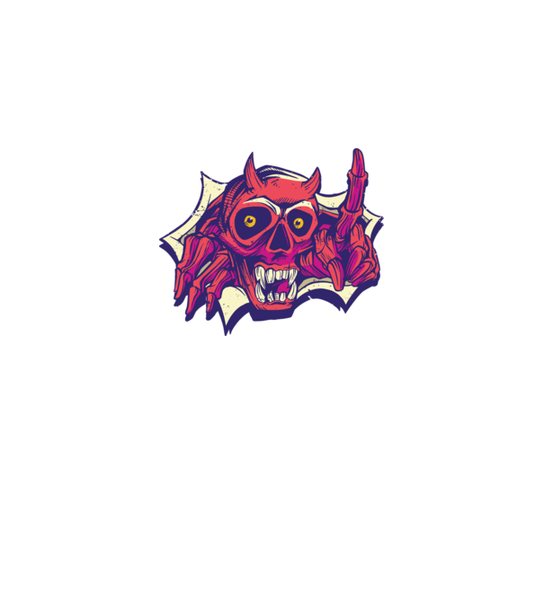 Craniu de Demon model negru pe tricou