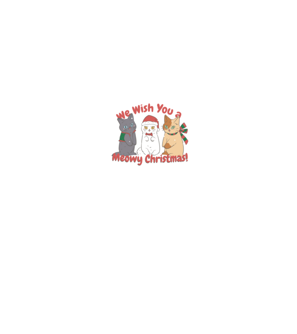 We wish You a Meowy Christmas model negru pe tricou